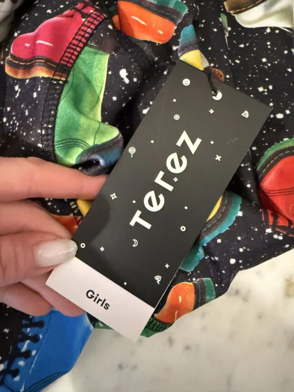 NWT Terez Girls Skater Dress Black Mini Size M Girls 5 $98 [jb]